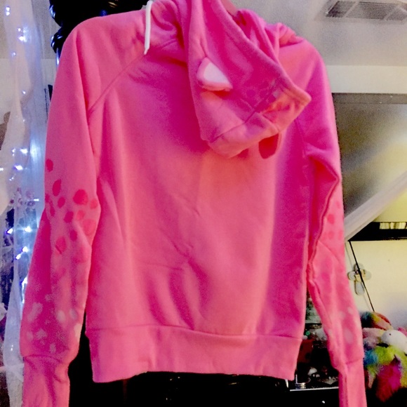 DO NOT BUY! Cute Pink Leopard Print Character Hoddie - Picture 3 of 3